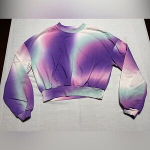 H&M Kids Purple and Pink Cropped Sweatshirt